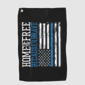 勇敢な米国の旗のために自由のの家 ゴルフタオル (正面)