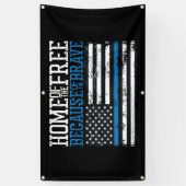 勇敢な米国の旗のために自由のの家 横断幕 (縦)
