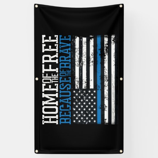 勇敢な米国の旗のために自由のの家 横断幕 (縦)
