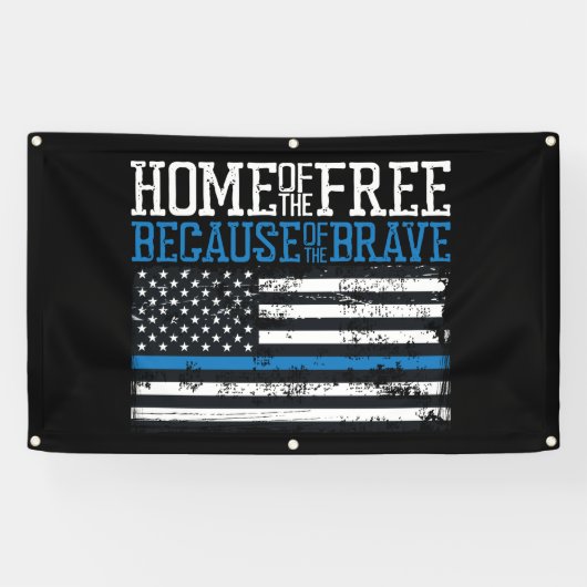 勇敢な米国の旗のために自由のの家 横断幕 (横)
