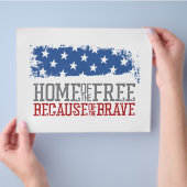 勇敢な米国国旗のために無料のホーム チラシ (手)