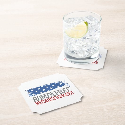 勇敢な米国国旗のために無料のホーム ペーパーコースター (インサイチュ)