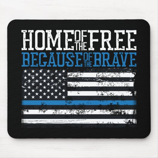 勇敢な米国国旗のために無料のホーム マウスパッド (正面)