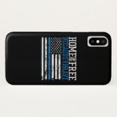 勇敢な米国国旗のために無料のホーム Case-Mate iPhoneケース (裏面(横))