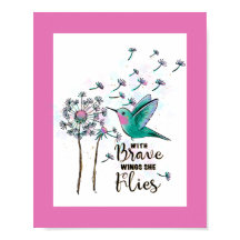 勇敢な翼で彼女はポスターを飛ぶ