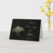 勇敢な翼によって彼女は挨拶状を飛ばします カード (黄色い花)