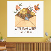 勇敢な翼を持って飛ぶ キャンバスプリント (インサイチュ (リビング))