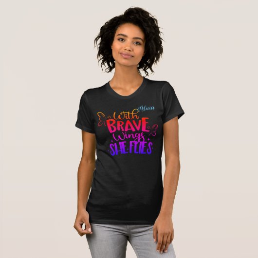 勇敢な翼を持つ女性用 Tシャツ (正面フル)