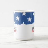 勇敢な者の故に自由の家 米国旗 コーヒーマグカップ (中央)