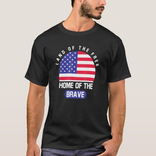 勇敢な自由の国 – 独立 Tシャツ (正面)