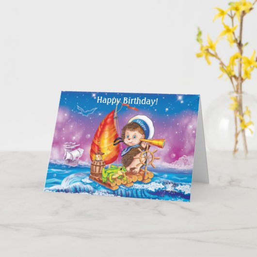 勇敢な船員 カード (黄色い花)