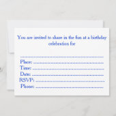 勇敢な船員 招待状 (裏面)