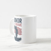 勇敢な退役軍人にTシャツを贈る コーヒーマグカップ (正面左)