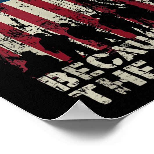 勇敢な退役軍人のため、無料の国旗のホーム ポスター (角)