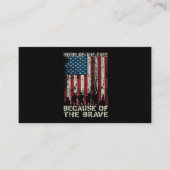 勇敢な退役軍人のため、無料の国旗のホーム 名刺 (正面)