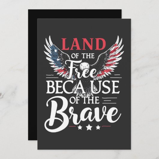 勇敢な退役軍人の国 招待状 (正面/裏面)