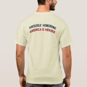 勇敢な退役軍人の日イーグル愛国Tシャツ Tシャツ (裏面)