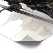 勇敢な騎士のアクション – 印象的な黒と白 ポスター (角)