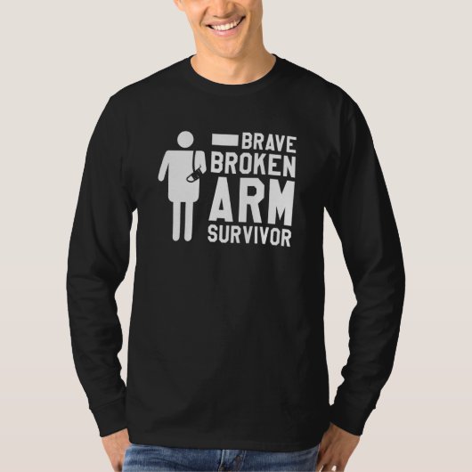 勇敢な骨折のサバイバー 骨の損傷からの回復 Tシャツ (正面)
