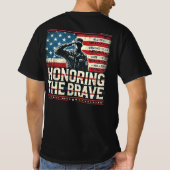 「勇敢なTシャツに敬意を表する」 Tシャツ (裏面)