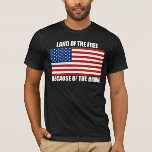 勇敢なTシャツのために自由のの土地 Tシャツ