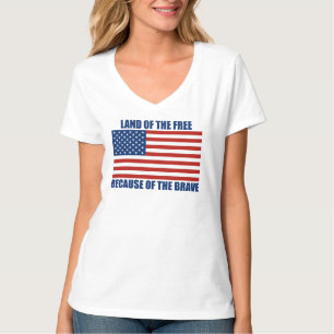 勇敢なTシャツのために自由のの土地 Tシャツ