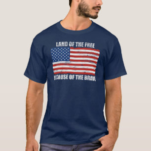 勇敢なTシャツのために自由のの土地 Tシャツ