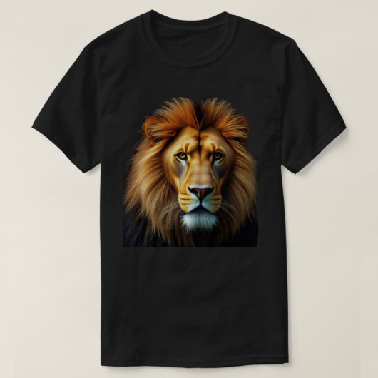 勇敢なTシャツの達人ライオン Tシャツ (デザイン正面)