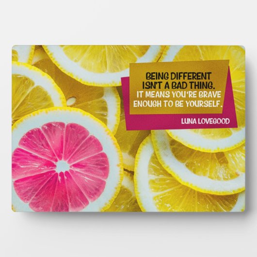 勇敢にも自分らしく生きる フォトプラーク (正面)