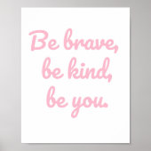 勇敢に優しく思いなさいやる気を起こさせる子供のポスター ポスター (正面)