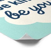 勇敢に優しく思いなさいやる気を起こさせる子供のポスター ポスター (角)