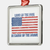 勇敢ののために自由のの土地 メタルオーナメント (左)