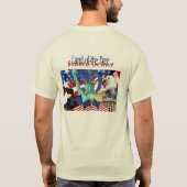 勇敢ののために自由のの土地 Tシャツ (裏面)