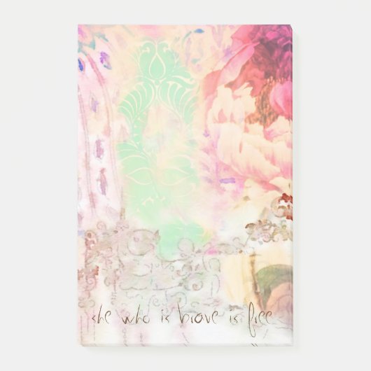 勇敢の彼女は自由に粘着性があるメモ帳です ポストイット (正面)