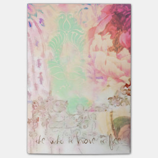 勇敢の彼女は自由に粘着性があるメモ帳です ポストイット