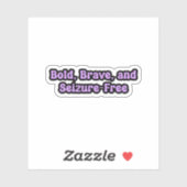 勇敢はっきりした発作のないてんかん認識度紫 シール (シート)