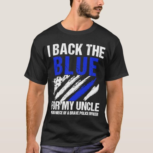 勇敢誇りを持ったな警察官の姪 Tシャツ (正面)