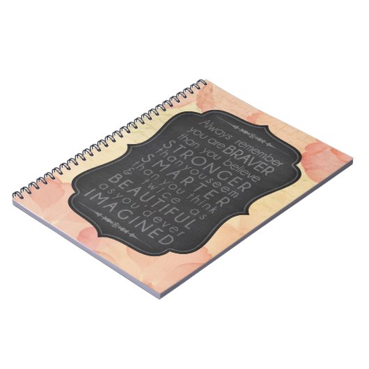 勇敢、強く、頭が切れる美しい ノートブック (左側)