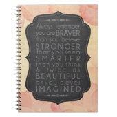 勇敢、強く、頭が切れる美しい ノートブック (正面)