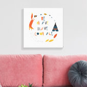 勇気あるキツネ キャンバスプリント (インサイチュ (リビング))