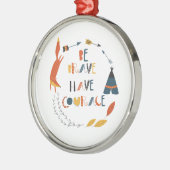 勇気あるキツネ メタルオーナメント (左)