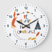 勇気あるキツネ ラージ壁時計 (正面)