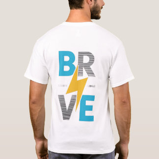 勇気あるモードのボールドタイポグラフィTシャツデザイン Tシャツ