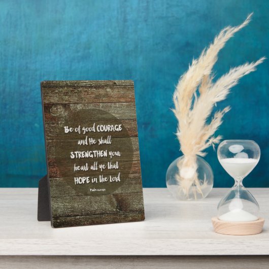 勇気ある人 – 詩編31:24 フォトプラーク (側面)