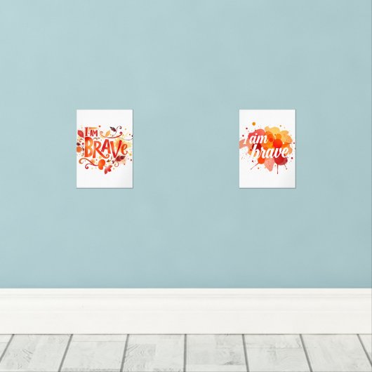 勇気ある水の色の肯定芸術 (ウッドフロア)