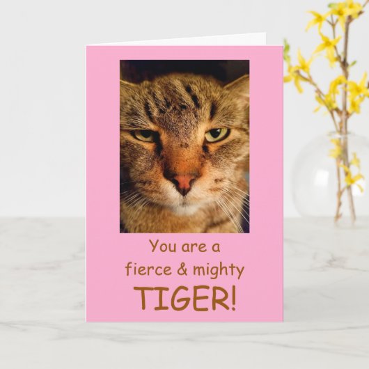 勇気ある猫乳がん支援 カード (黄色い花)