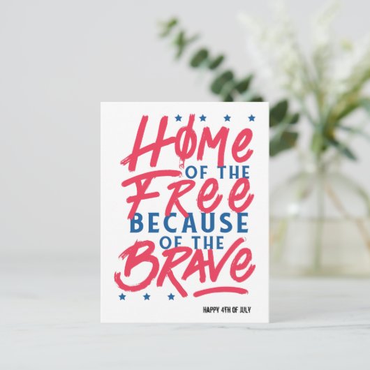 勇気ある者たちの故郷だからこそ自由が存在する ポストカード (スタンド正面)