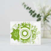 勇気ある花輪のための漢字 ポストカード (スタンド正面)