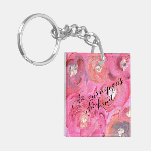 勇気ある親切なフローラスクエアキーチェーンミニ キーホルダー (正面左)