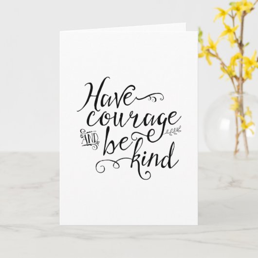 勇気があって親切な勇気付けられる カード (黄色い花)